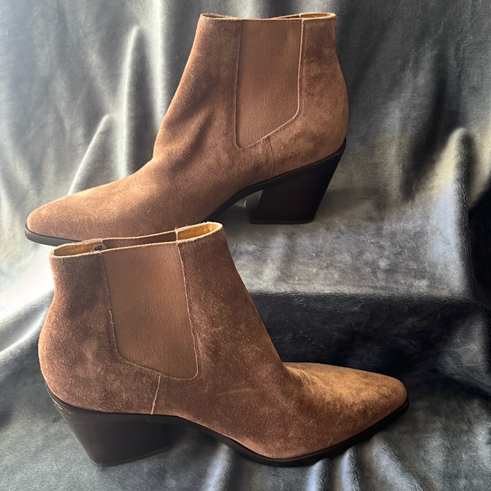 rag & bone Brown Suede Heeled Ankle Boots